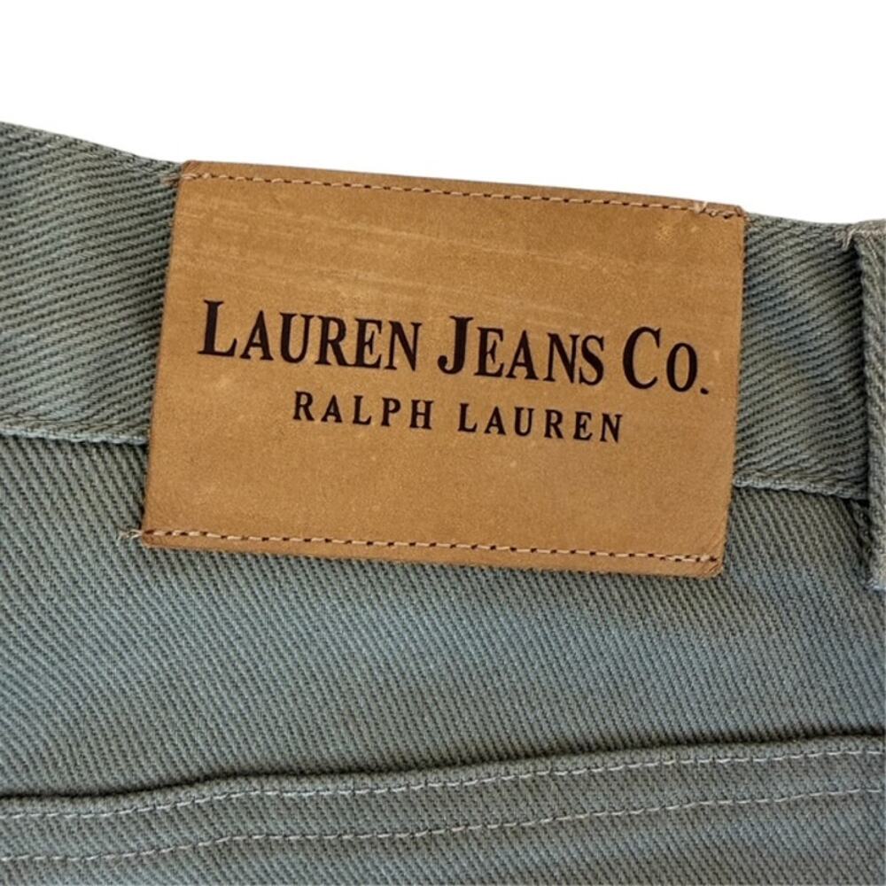Lauren Jeans Co Ralph Lauren Sage Green Straight Leg Jeans - Size 12 - Picture 6 of 7